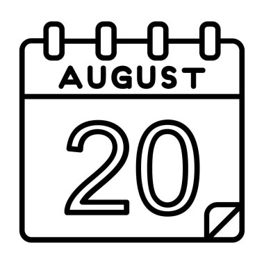 Ayrıntılı özet simgesinde 20 Ağustos simgesi