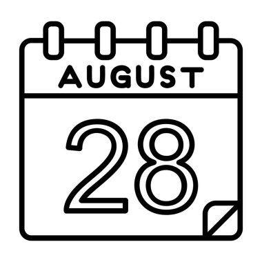 Ayrıntılı özet simgesinde 28 Ağustos simgesi