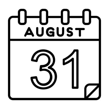 Ayrıntılı özet simgesinde 31 Ağustos simgesi