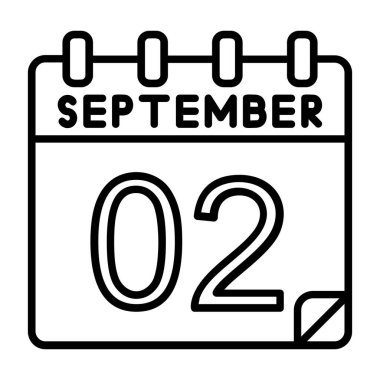 Ayrıntılı özet biçimi ile 2 Eylül simgesi