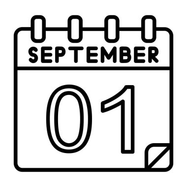 Ayrıntılı özet biçimi ile 1 Eylül simgesi