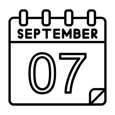 Ayrıntılı özet biçimi ile 7 Eylül simgesi