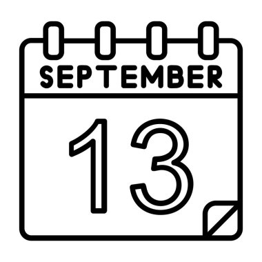 Ayrıntılı özet biçimi ile 13 Eylül simgesi