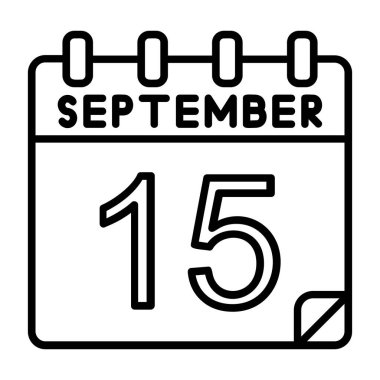 Ayrıntılı özet biçimi ile 15 Eylül simgesi