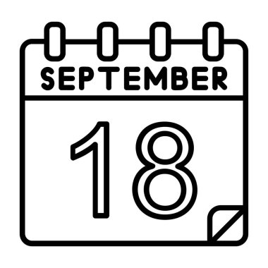 Ayrıntılı özet biçimi ile 18 Eylül simgesi