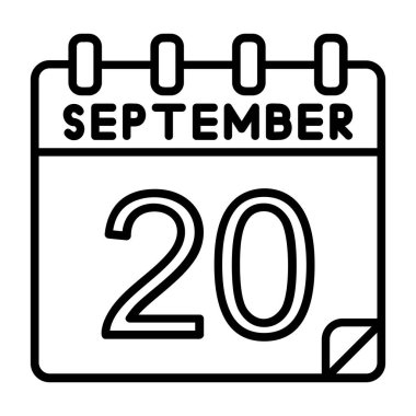 Ayrıntılı özet biçimi ile 20 Eylül simgesi