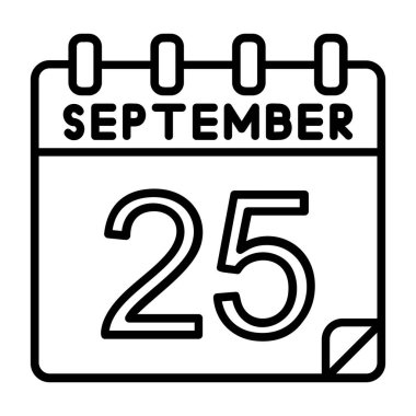 Ayrıntılı özet biçimi ile 25 Eylül simgesi