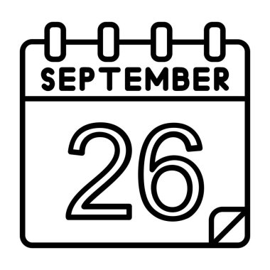 Ayrıntılı özet biçimi ile 26 Eylül simgesi