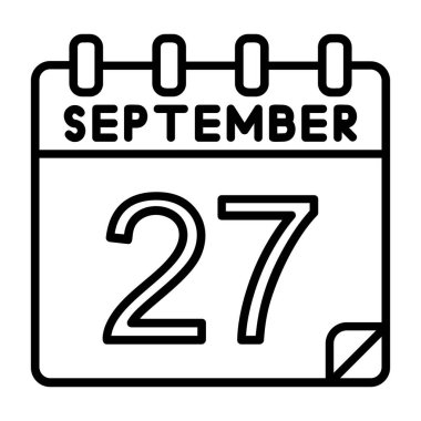 Ayrıntılı özet biçimi ile 27 Eylül simgesi