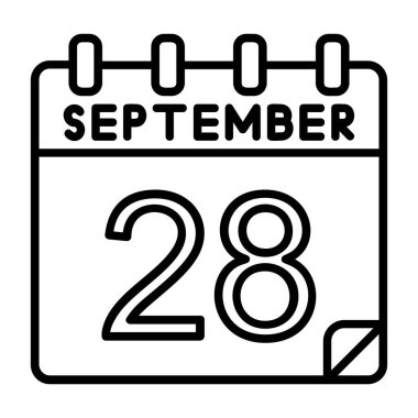 Ayrıntılı özet biçimi ile 28 Eylül simgesi