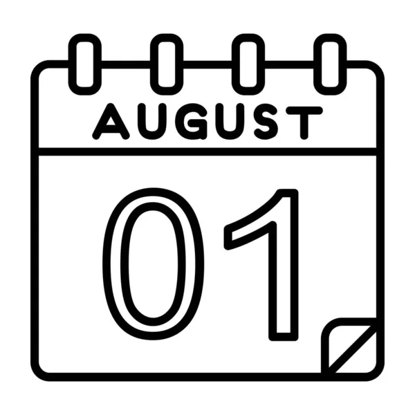 Ayrıntılı özet simgesinde 1 Ağustos simgesi