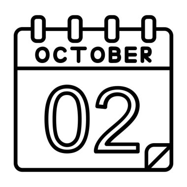 Ayrıntılı özet biçimi ile 2 Ekim simgesi