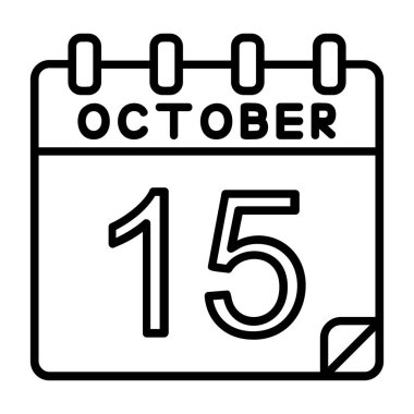 Ayrıntılı özet biçimi ile 15 Ekim simgesi