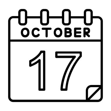 Ayrıntılı özet biçimi ile 17 Ekim simgesi