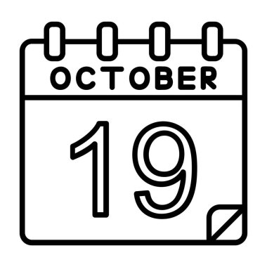 Ayrıntılı özet biçimi ile 19 Ekim simgesi