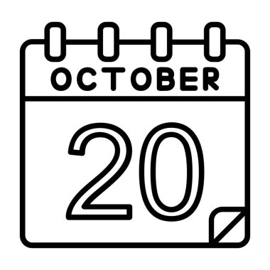 Ayrıntılı özet biçimi ile 20 Ekim simgesi