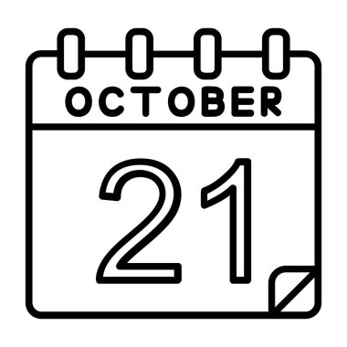 Ayrıntılı özet biçimi ile 21 Ekim simgesi