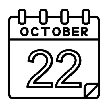 Ayrıntılı özet biçimi ile 22 Ekim simgesi