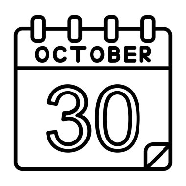 Ayrıntılı özet biçimi ile 30 Ekim simgesi