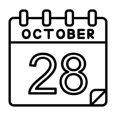 Ayrıntılı özet biçimi ile 28 Ekim simgesi