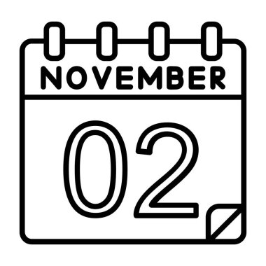 Ayrıntılı özet biçimi ile 2 Kasım simgesi