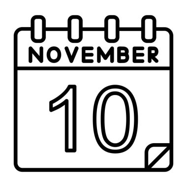 Ayrıntılı özet biçimi ile 10 Kasım simgesi