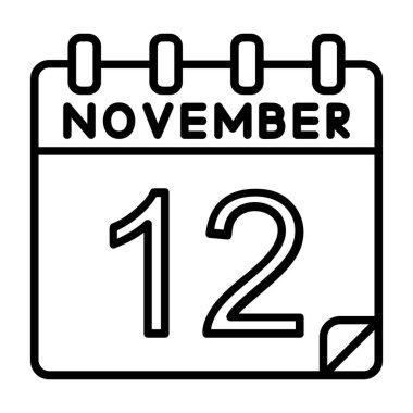 Ayrıntılı özet biçimi ile 12 Kasım simgesi