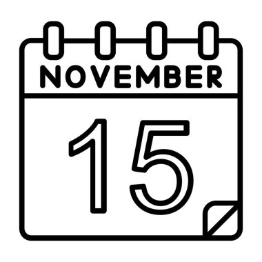 Ayrıntılı özet biçimi ile 15 Kasım simgesi