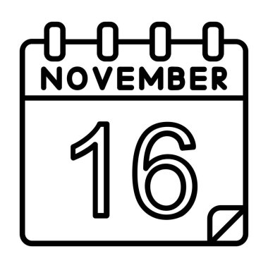 Ayrıntılı özet biçimi ile 16 Kasım simgesi