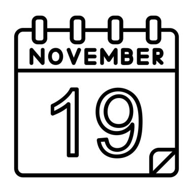 Ayrıntılı özet biçimi ile 19 Kasım simgesi