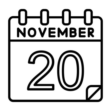 Ayrıntılı özet biçimi ile 20 Kasım simgesi