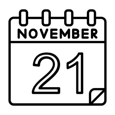 Ayrıntılı özet biçimi ile 21 Kasım simgesi