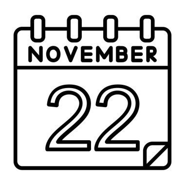 Ayrıntılı özet biçimi ile 22 Kasım simgesi