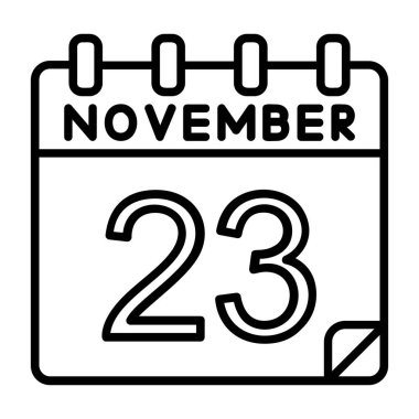 Ayrıntılı özet biçimi ile 23 Kasım simgesi