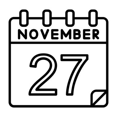 Ayrıntılı özet biçimi ile 27 Kasım simgesi