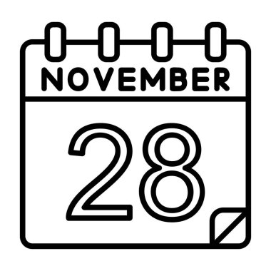 Ayrıntılı özet biçimi ile 28 Kasım simgesi