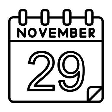 Ayrıntılı özet biçimi ile 29 Kasım simgesi