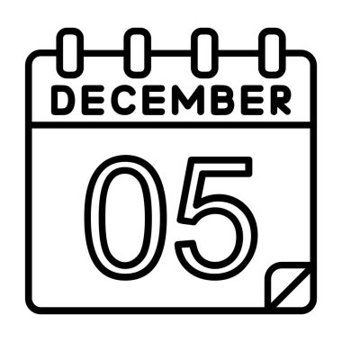 Ayrıntılı özet biçimi ile 5 Aralık simgesi