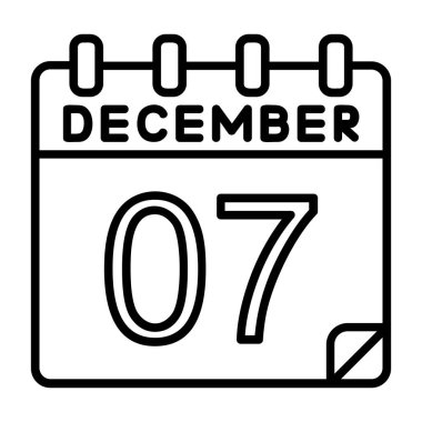 Ayrıntılı özet biçimi ile 7 Aralık simgesi