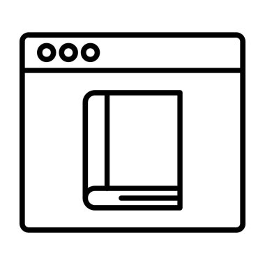 Detaylı ana hat biçiminde tarayıcı vektör simgesi