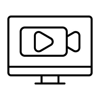 video simgesi vektör illüstrasyonu