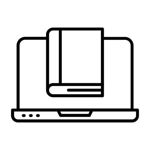 Computador Portátil Com Design Ilustração Vetorial Tela Digital — Vetor de Stock