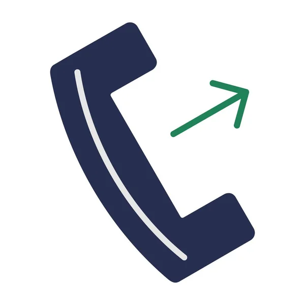 Εικονίδιο Τηλεφώνου Επίπεδη Στυλ — Διανυσματικό Αρχείο