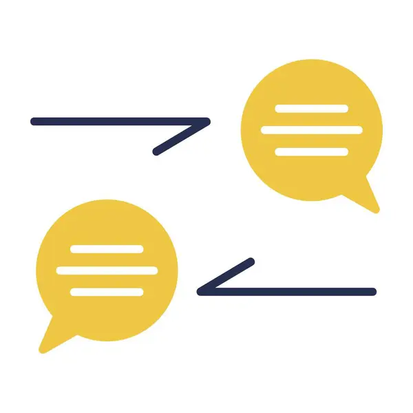 Icône Communication Style Plat — Image vectorielle
