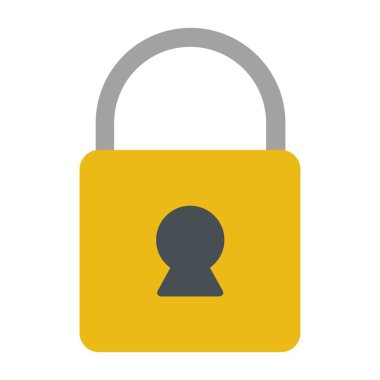 Düz stil kilit simgesi