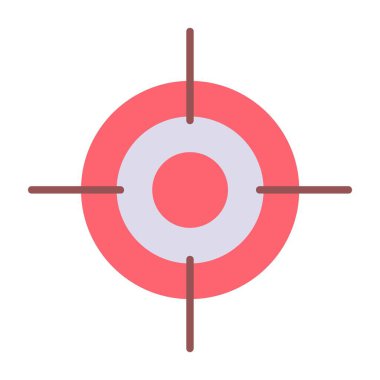 Düz sytle içinde hedef simgesi