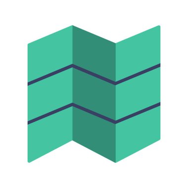 Düz stil harita simgesini