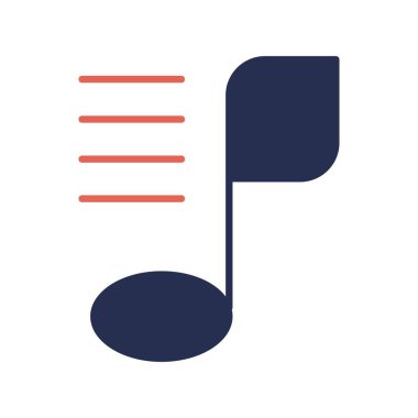 düz stil müzik simgesi