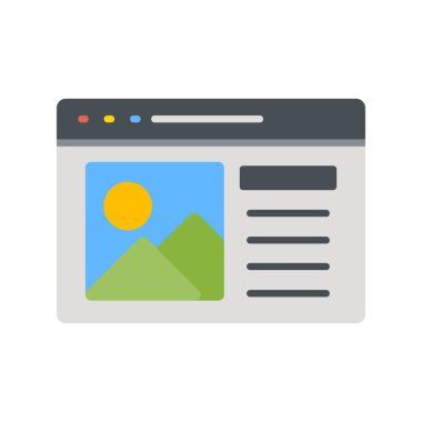 Düz biçimli Web İçeriği simgesi