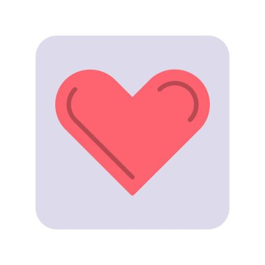 Düz stil kalp simgesi